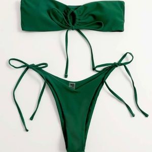 New bikini set top and bottom for summer green